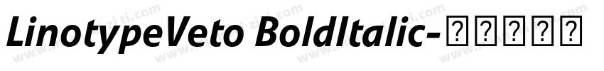 LinotypeVeto BoldItalic字体转换